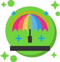 Umbrella Tailed Color Icon vector