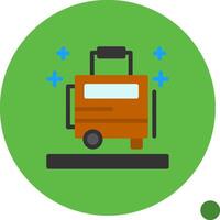 Suitcase Flat Shadow Icon vector