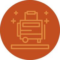 Suitcase Line Multi color Icon vector