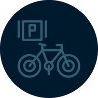 Bicycle parking Line Multi color Icon vector