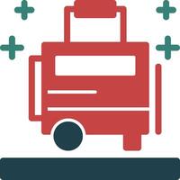 Suitcase Line Two Color Icon vector