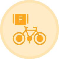 Bicycle parking Multicolor Circle Icon vector