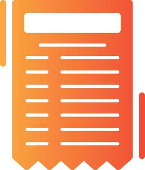 Invoice Solid Multi Gradient Icon vector