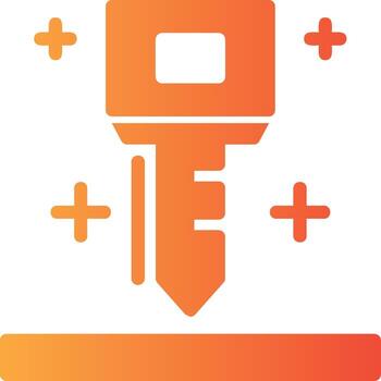 Key Solid Multi Gradient Icon vector
