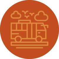 Bus Line Multi color Icon vector