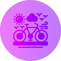 Bicycle Gradient Circle Icon vector