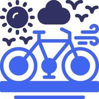 Bicycle Solid Two Color Icon vector