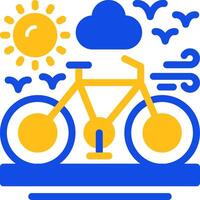 Bicycle Flat Two Color Icon vector