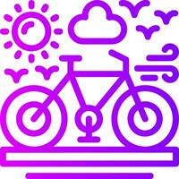 Bicycle Linear Gradient Icon vector