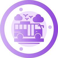 icono de gradiente de glifo de autobús vector