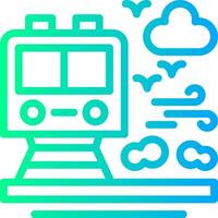 Train Linear Gradient Icon vector