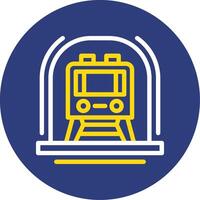 Subway Dual Line Circle Icon vector