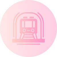 Subway Gradient Circle Icon vector