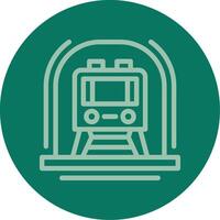 Subway Line Multi color Icon vector