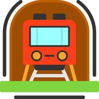 icono plano del metro vector