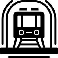 icono de glifo de metro vector