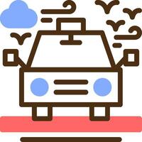 Taxi Color Filled Icon vector