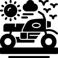 Motorcycle Glyph Icon vector