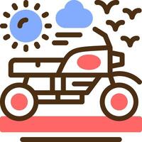 Motorcycle Color Filled Icon vector