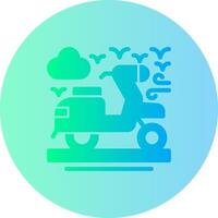 Scooter Gradient Circle Icon vector