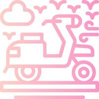 Scooter Linear Gradient Icon vector