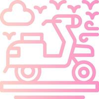 Scooter Linear Gradient Icon vector