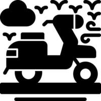 icono de glifo de scooter vector