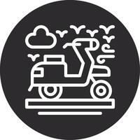 Scooter Inverted Icon vector