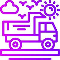 Truck Linear Gradient Icon vector