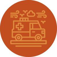 Ambulance Line Multi color Icon vector