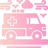 Ambulance Solid Multi Gradient Icon vector