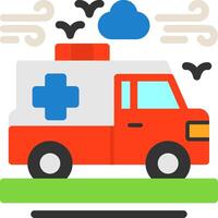 Ambulance Flat Icon vector