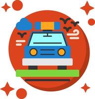 Police car Tailed Color Icon vector