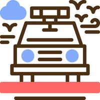 Police car Color Filled Icon vector