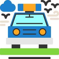 Police car Flat Icon vector