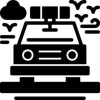 Police car Glyph Icon vector