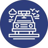 Police car Outline Circle Icon vector