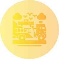 Fire truck Gradient Circle Icon vector