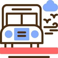 School bus Color Filled Icon vector