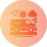 Van Gradient Circle Icon vector