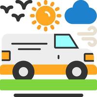 Van Flat Icon vector