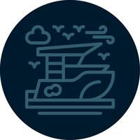 Boat Line Multi color Icon vector