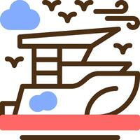 Boat Color Filled Icon vector