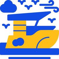 Boat Flat Two Color Icon vector