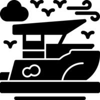 Boat Glyph Icon vector