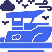 Boat Solid Two Color Icon vector