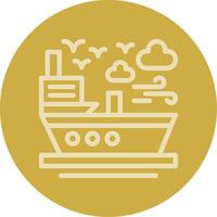 Ship Line Multi color Icon vector