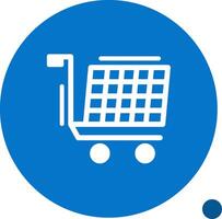 Shopping cart Glyph Shadow Icon vector