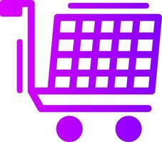 Shopping cart Solid Multi Gradient Icon vector