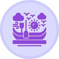 Canoe Multicolor Circle Icon vector